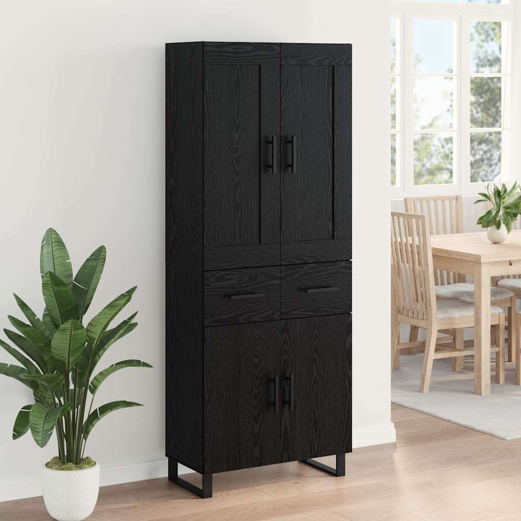 Highboard 2 stk. Sort eg 69,5 x 34 x 180 cm