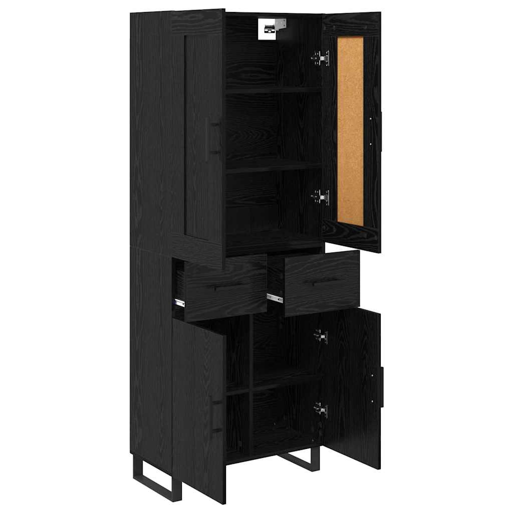Highboard 2 stk. Sort eg 69,5 x 34 x 180 cm