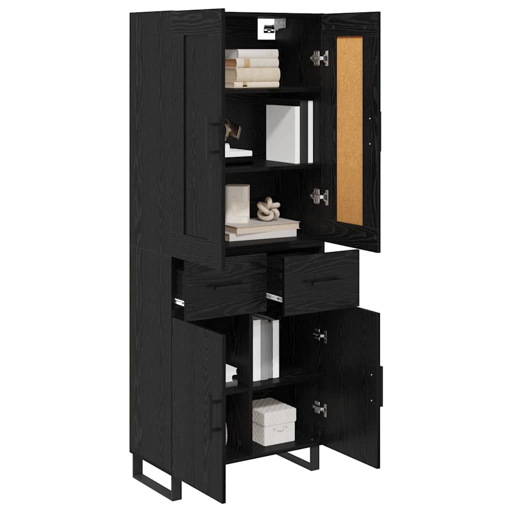 Highboard 2 stk. Sort eg 69,5 x 34 x 180 cm