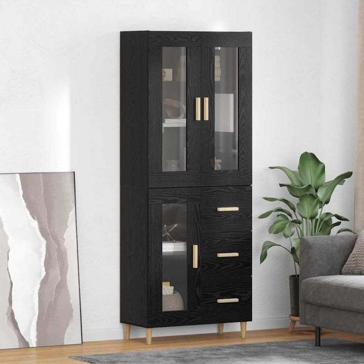 Highboard Sort eg 69,5 x 34 x 180 cm Konstrueret træ
