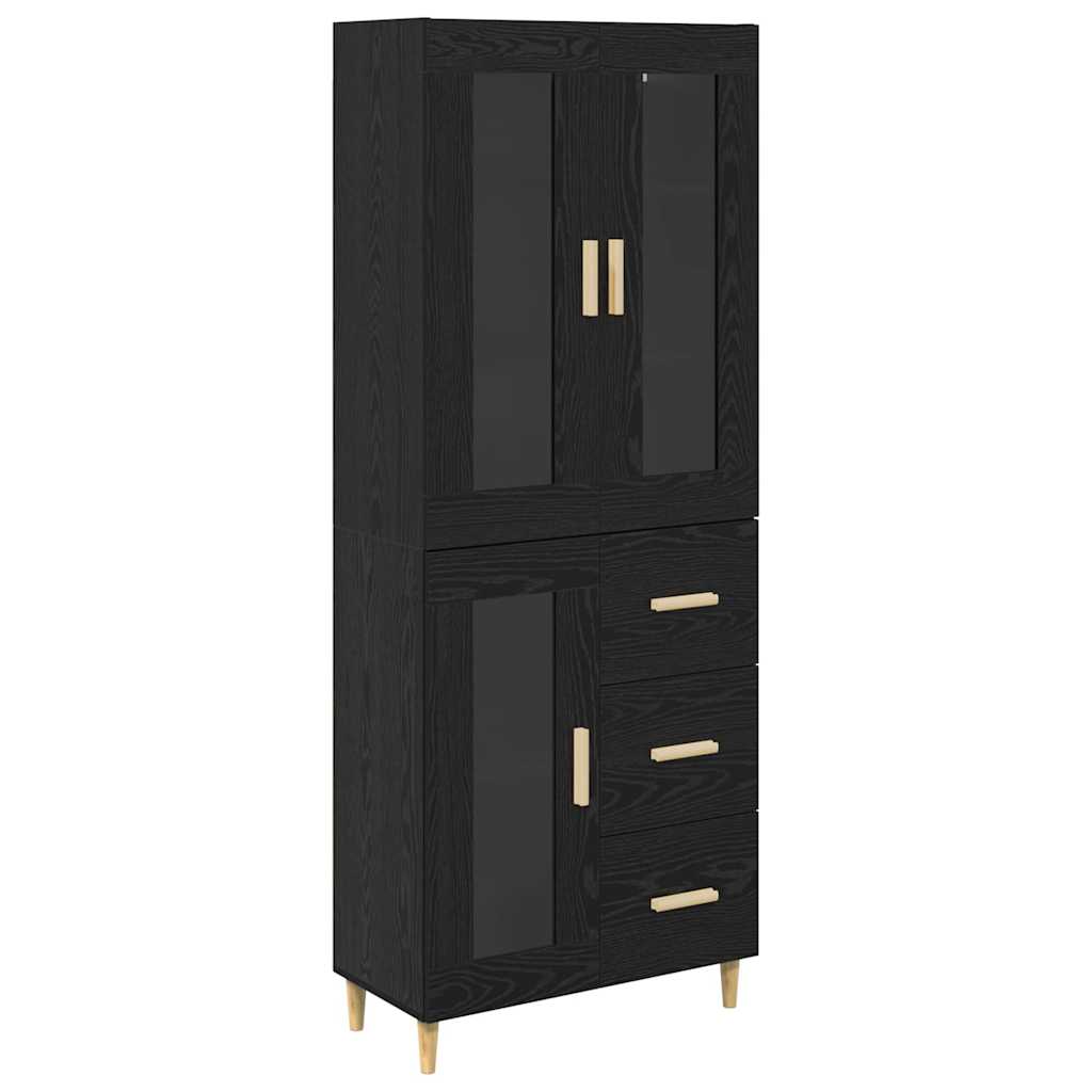 Highboard Sort eg 69,5 x 34 x 180 cm Konstrueret træ