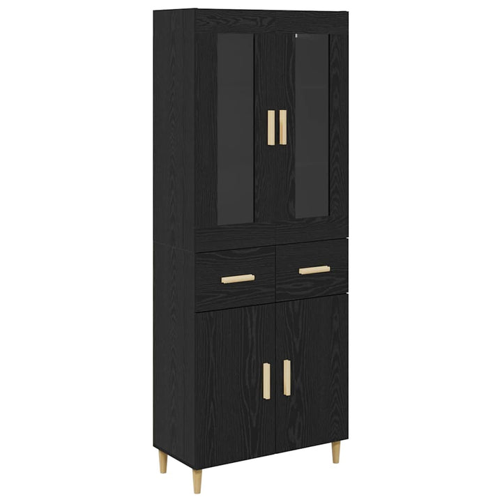 Highboard Sort eg 69,5 x 34 x 180 cm Konstrueret træ