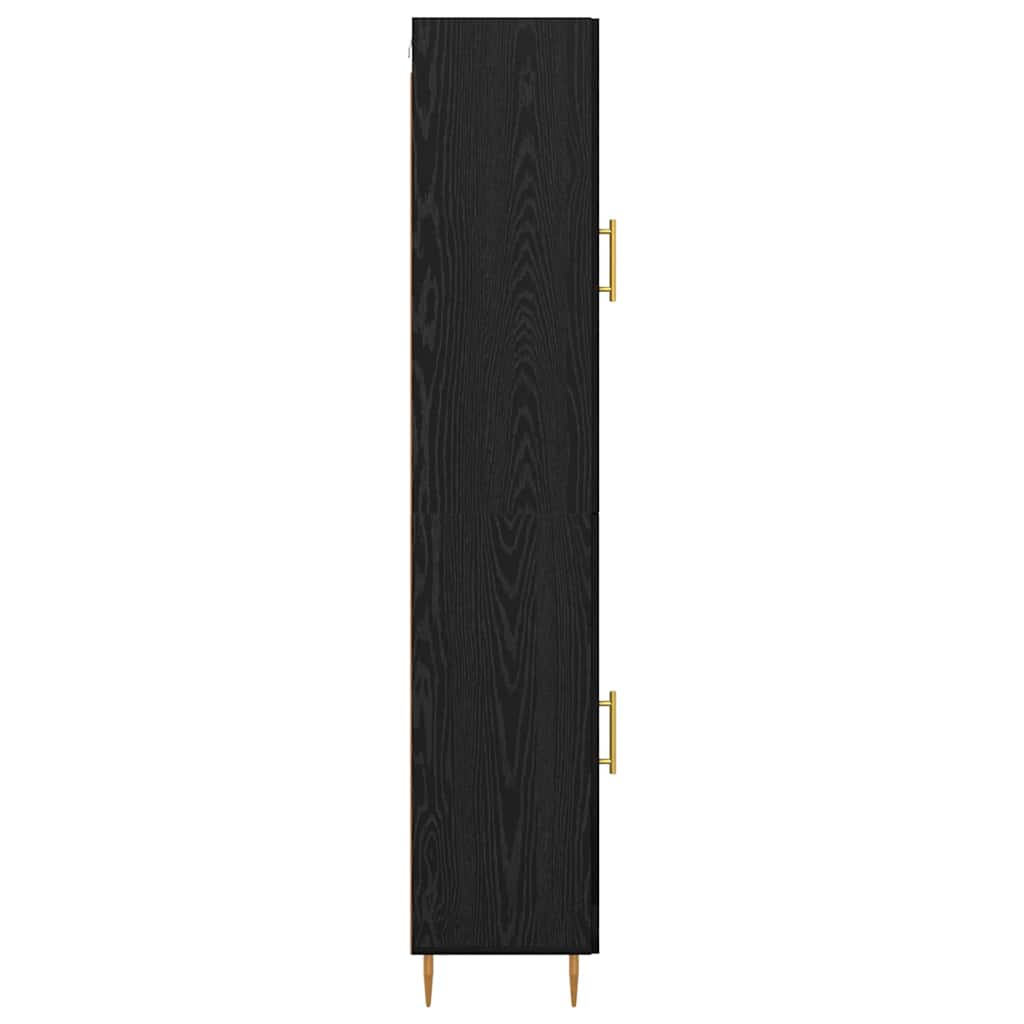 Highboard 2 pcs Sort eg Konstrueret træ