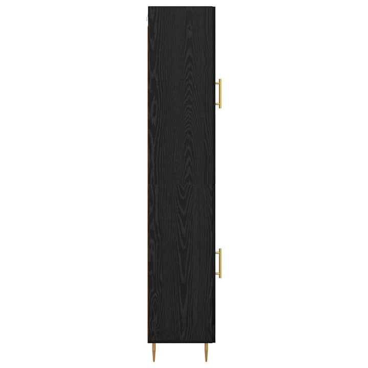 Highboard 2 pcs Sort eg Konstrueret træ
