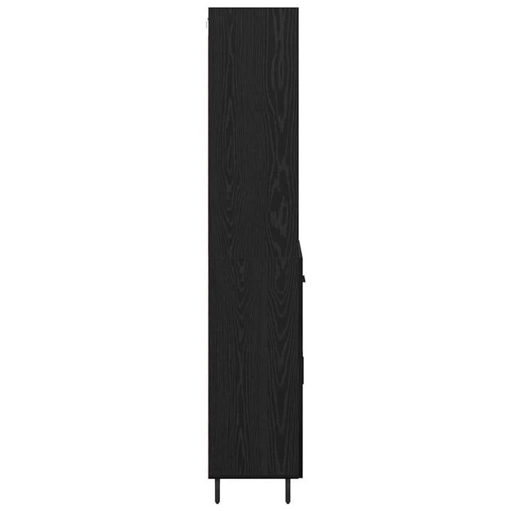 Highboard 2 stk. Sort eg 69,5 x 34 x 180 cm Konstrueret træ