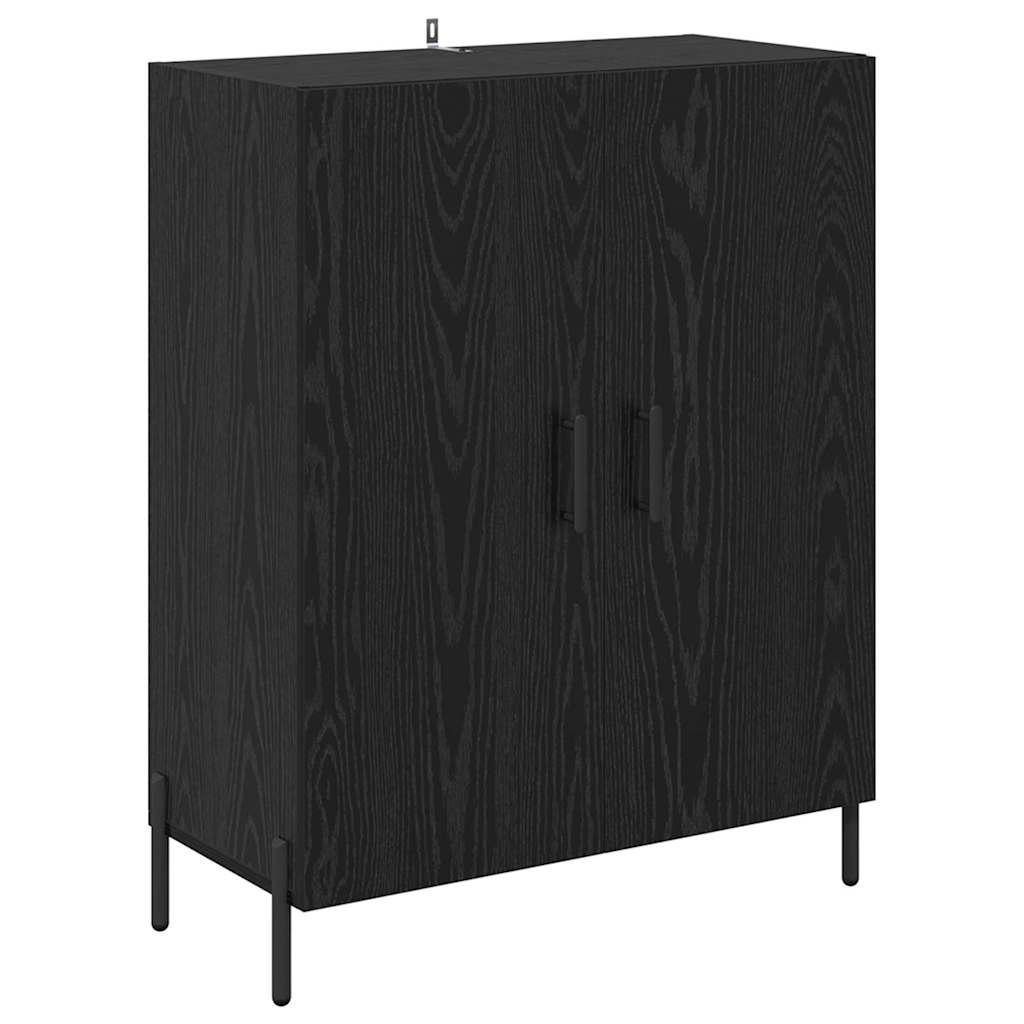 Highboard 2 pcs Sort eg Konstrueret træ