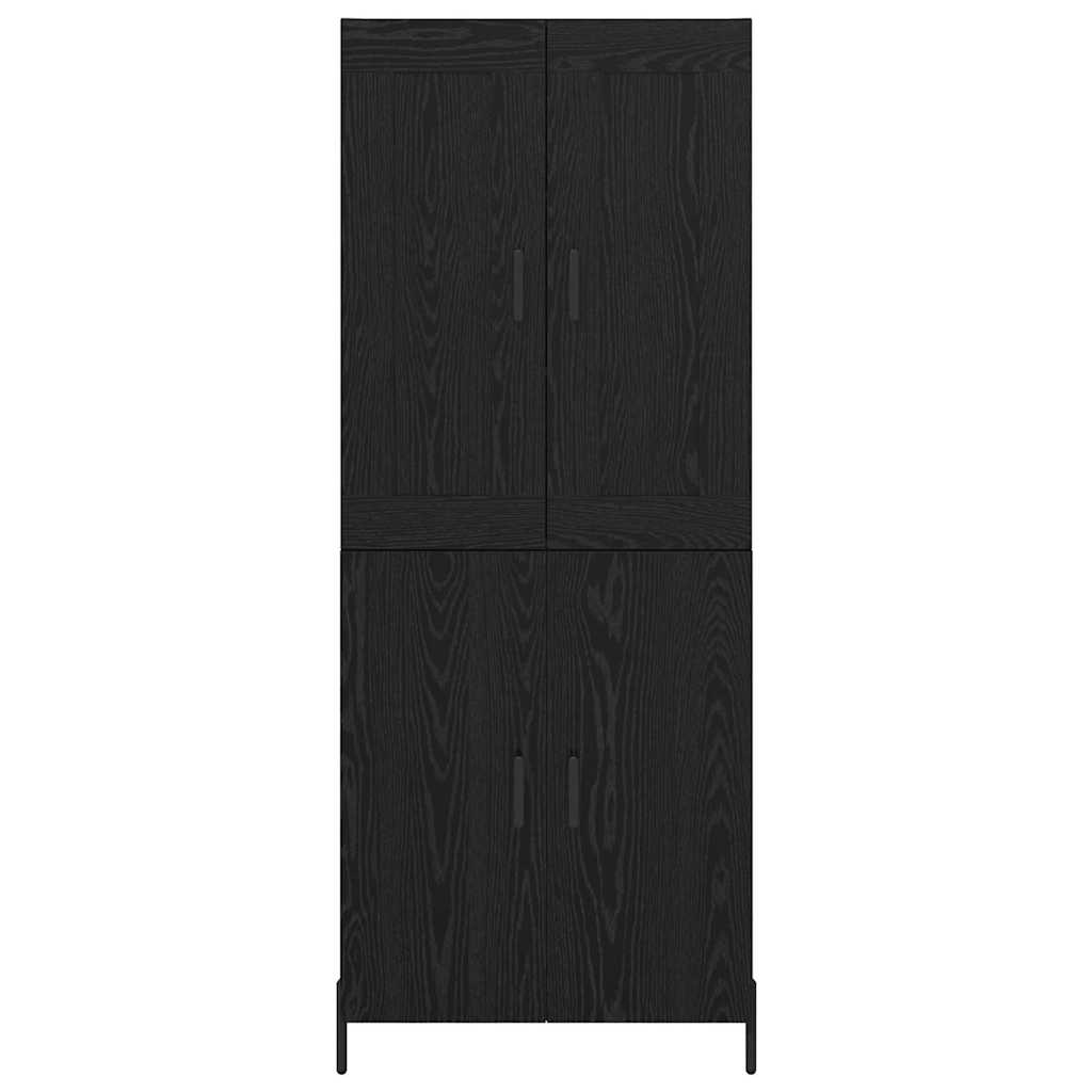 Highboard 2 pcs Sort eg Konstrueret træ