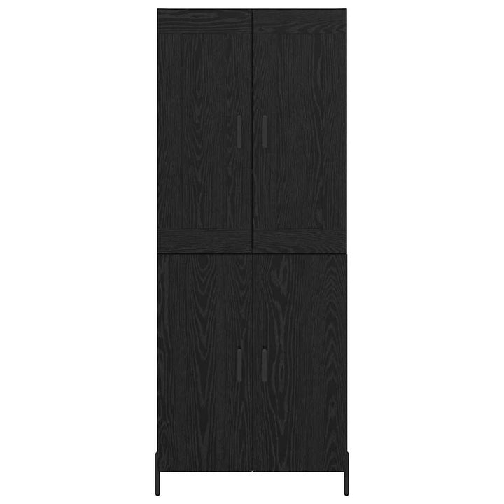 Highboard 2 pcs Sort eg Konstrueret træ