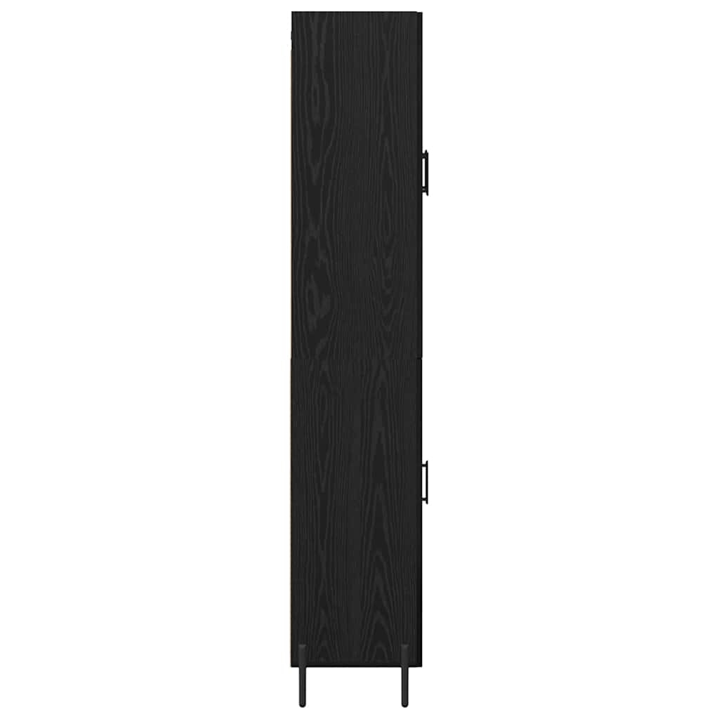Highboard 2 pcs Sort eg Konstrueret træ