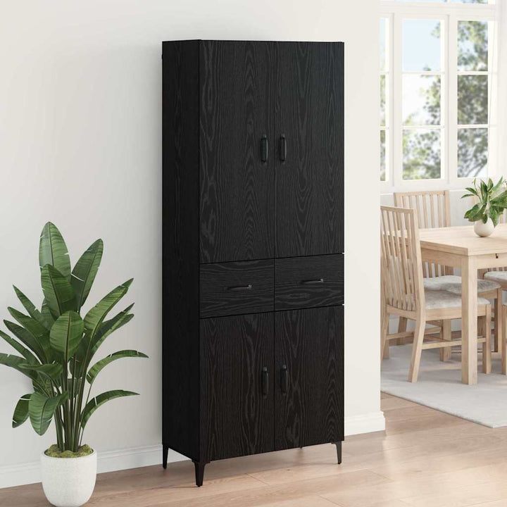 Highboard Sort eg 69,5 x 34 x 180 cm Konstrueret træ