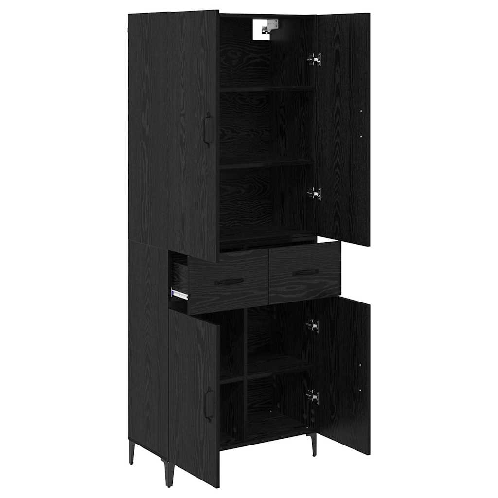 Highboard Sort eg 69,5 x 34 x 180 cm Konstrueret træ