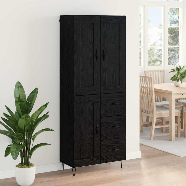 Highboard Sort eg 69,5 x 34 x 180 cm Konstrueret træ
