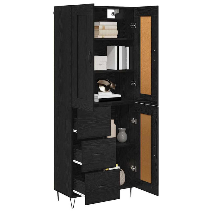 Highboard Sort eg 69,5 x 34 x 180 cm Konstrueret træ