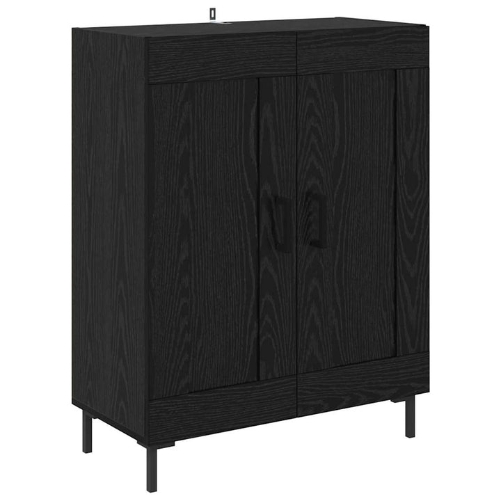Highboard 2 pcs Sort eg Konstrueret træ