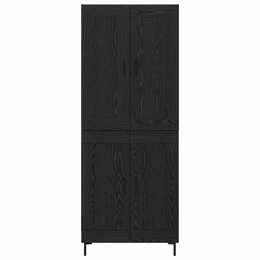 Highboard 2 pcs Sort eg Konstrueret træ
