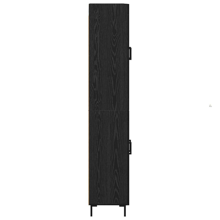 Highboard 2 pcs Sort eg Konstrueret træ