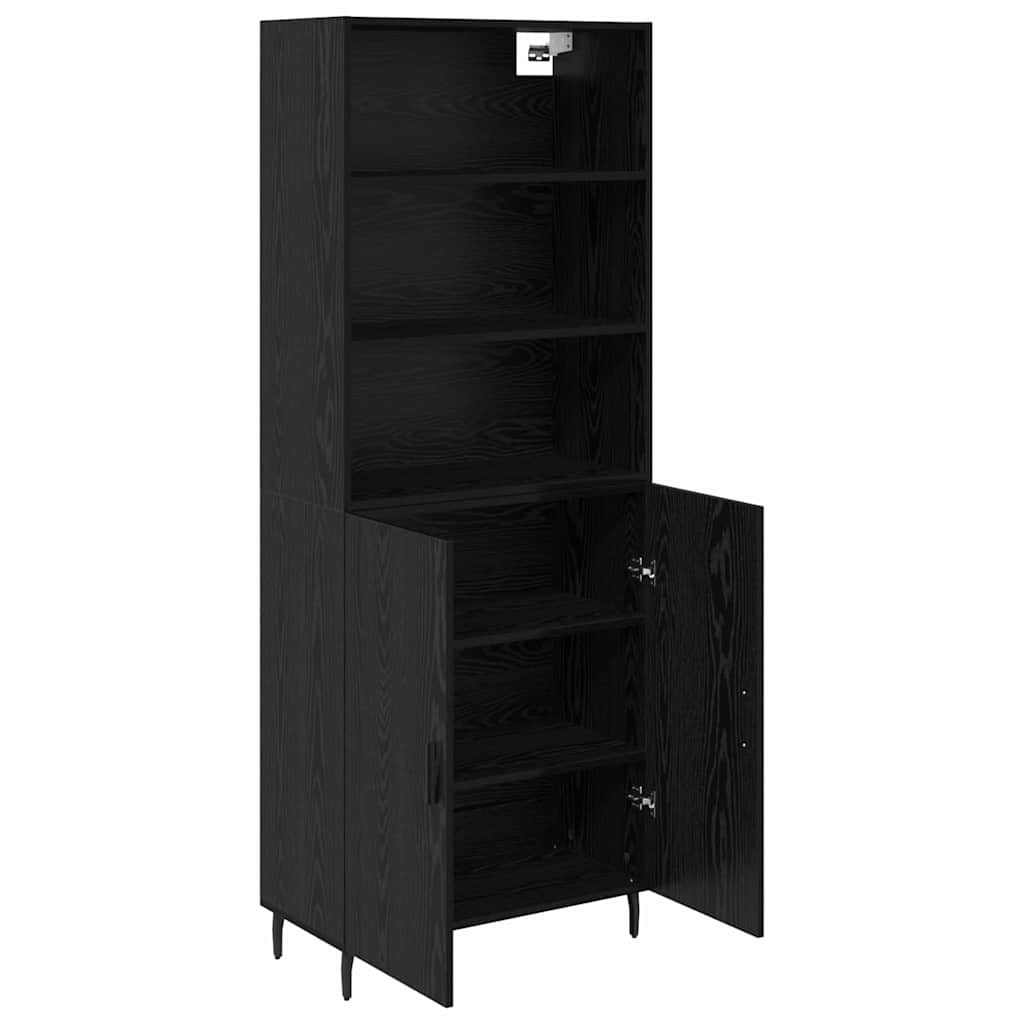Highboard 2 stk. Sort eg 69,5 x 34 x 180 cm Konstrueret træ