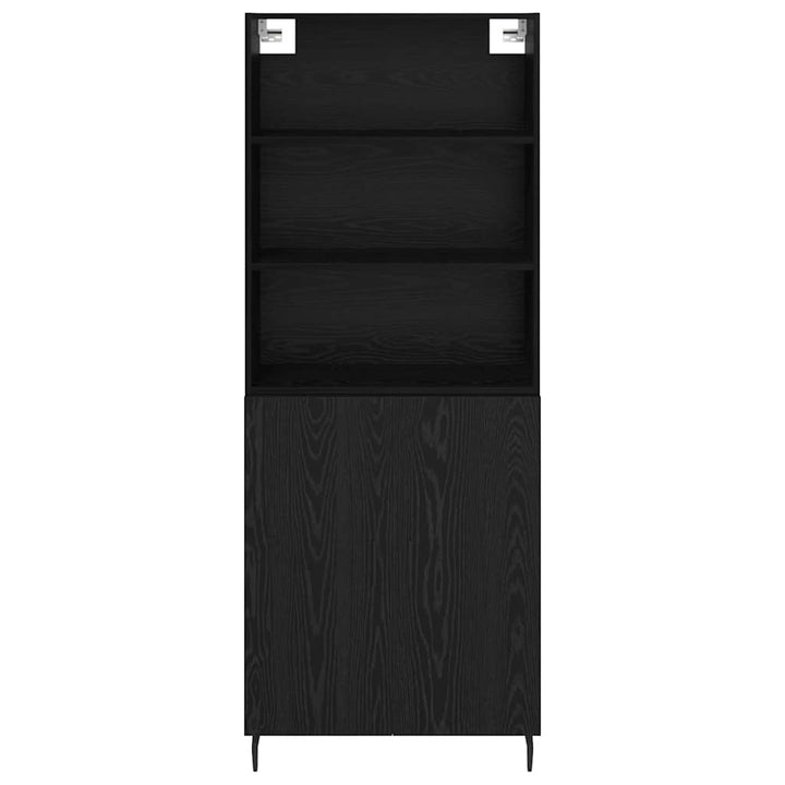 Highboard 2 stk. Sort eg 69,5 x 34 x 180 cm Konstrueret træ