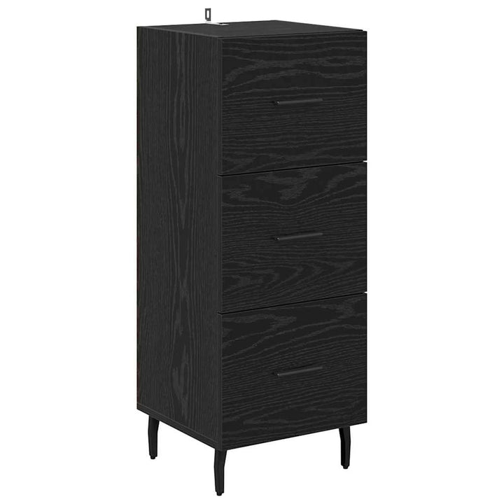 Highboard Sort eg 34,5 x 34 x 180 cm Konstrueret træ