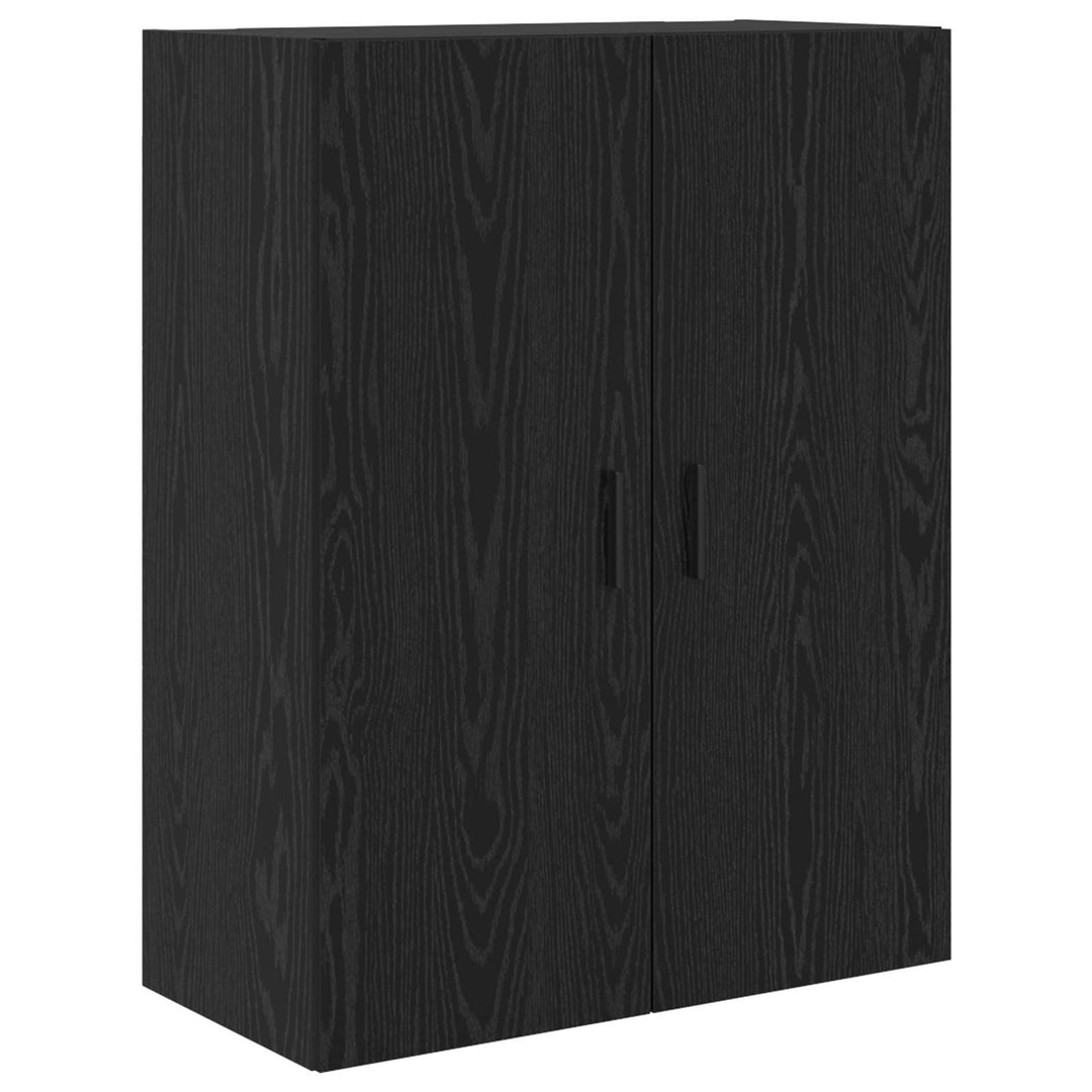 Highboard 2 pcs Sort eg Ingeniørtræ og glas