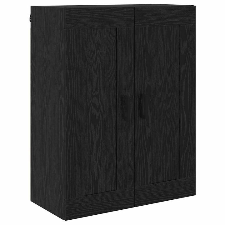 Highboard med skuffe 2 pcs Sort eg Konstrueret træ