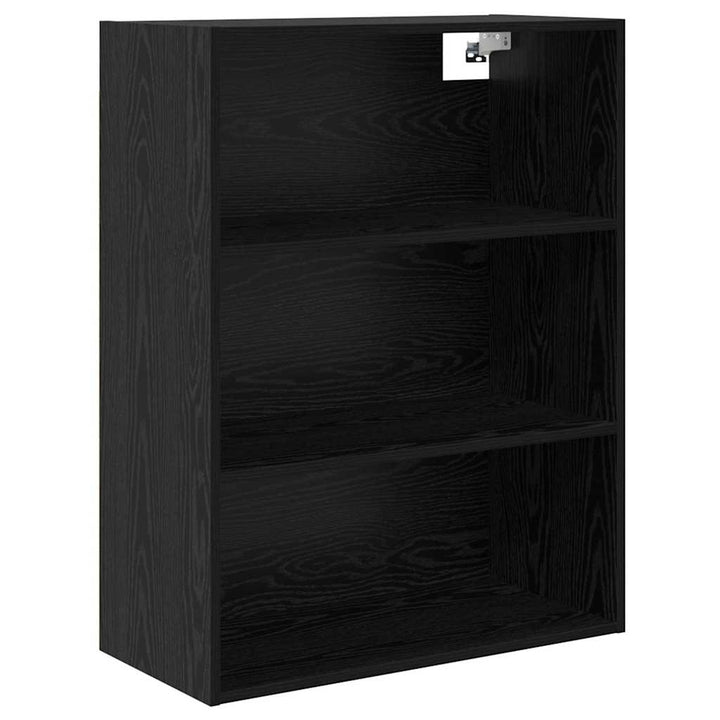 Highboard med skuffe 2 pcs Sort eg Konstrueret træ
