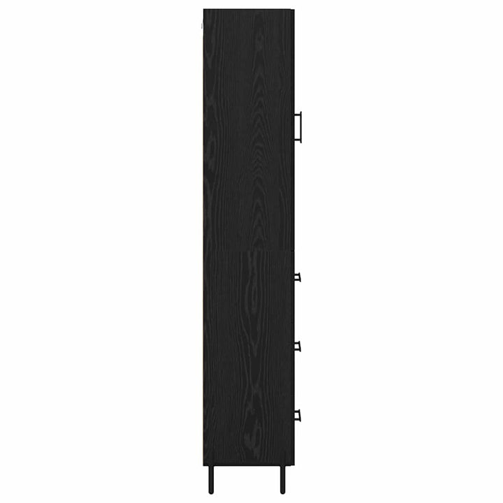 Highboard Sort eg 34,5 x 34 x 180 cm Konstrueret træ