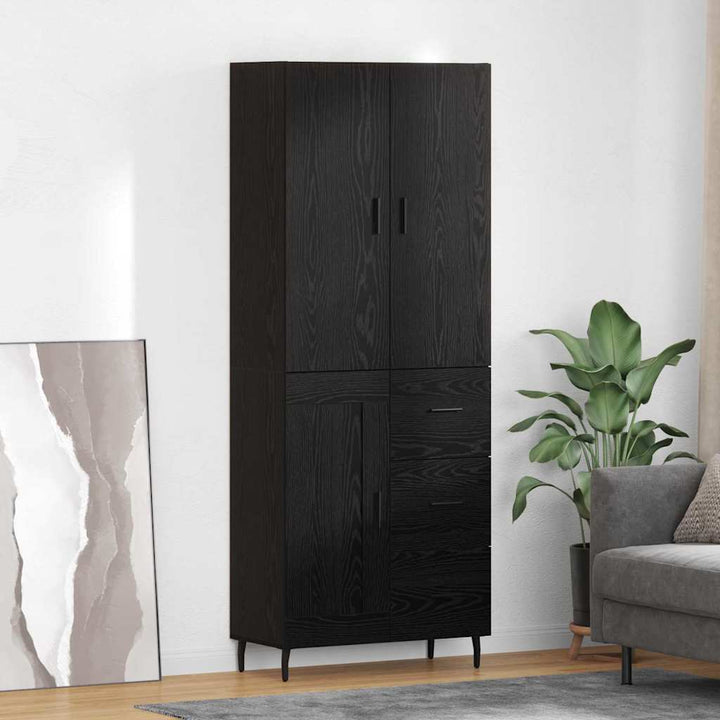 Highboard 2 stk. Sort eg 69,5 x 34 x 180 cm Konstrueret træ