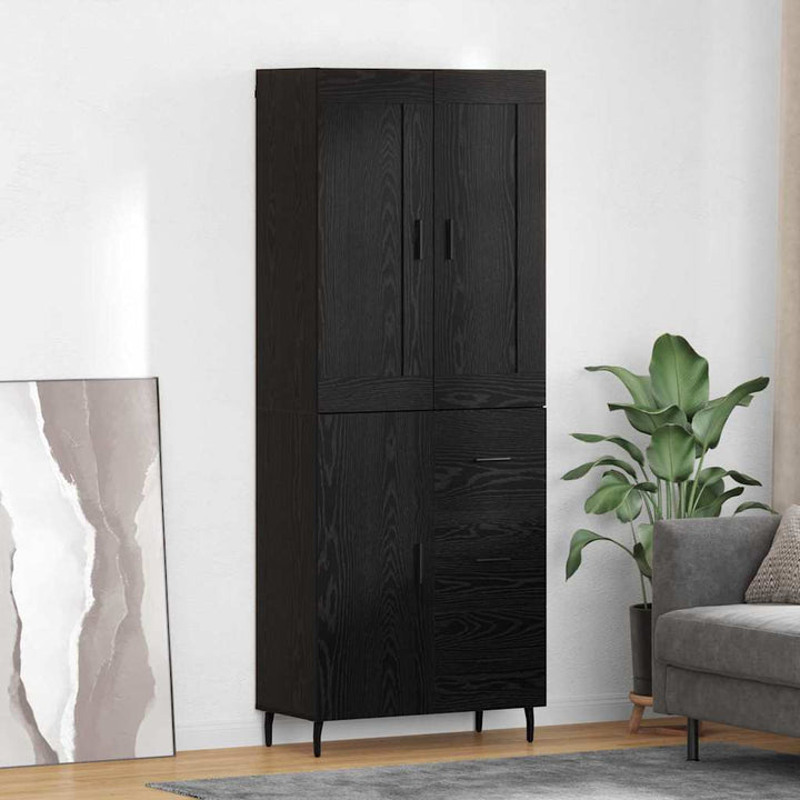 Highboard 2 stk. Sort eg 69,5 x 34 x 180 cm Konstrueret træ