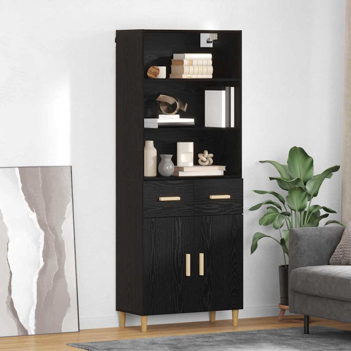Highboard Sort eg 69,5 x 32,5 x 180 cm Konstrueret træ