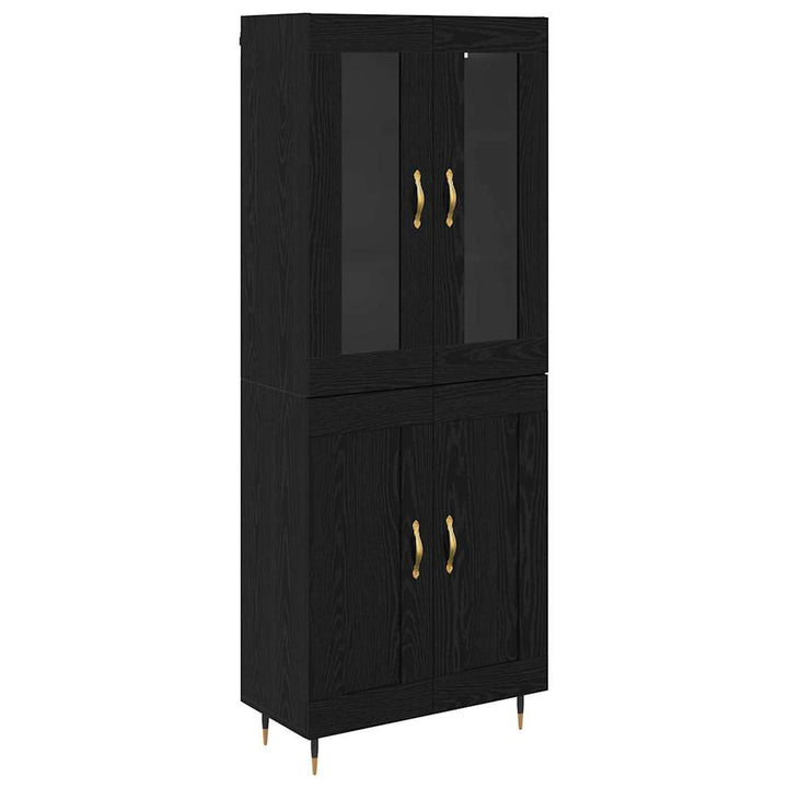 Highboard 2 stk. Sort eg 69,5 x 34 x 180 cm Konstrueret træ