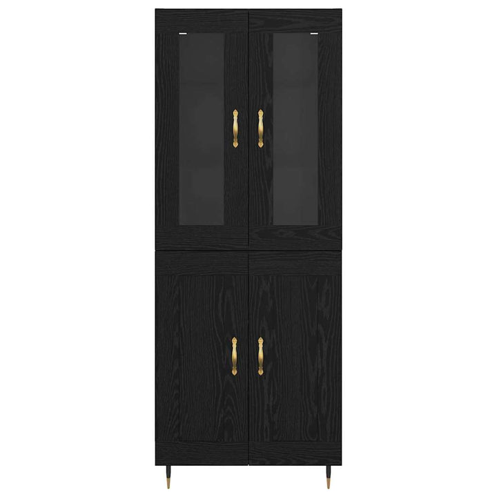 Highboard 2 stk. Sort eg 69,5 x 34 x 180 cm Konstrueret træ