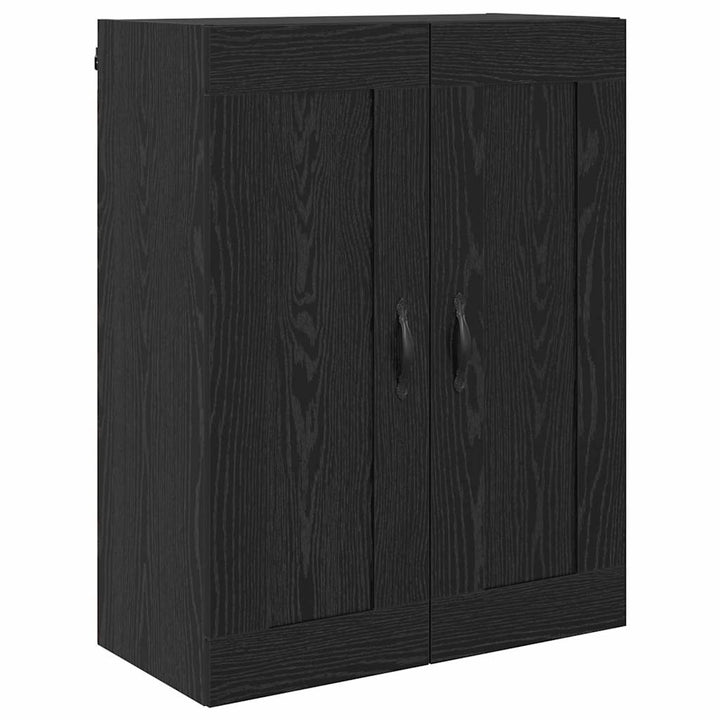 Highboard med skuffe Sort eg 69,5 x 34 x 180 cm Konstrueret træ