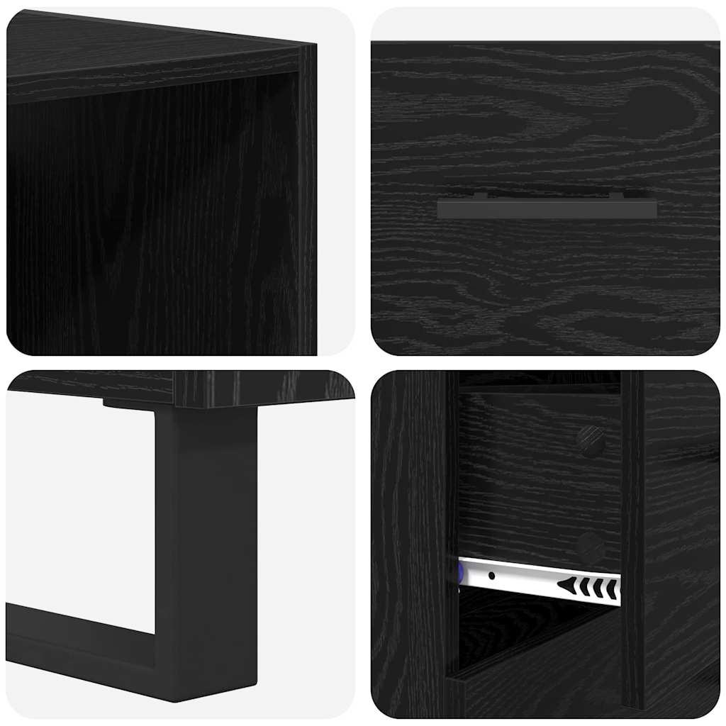 Highboard 2 stk. Sort eg 69,5 x 34 x 180 cm