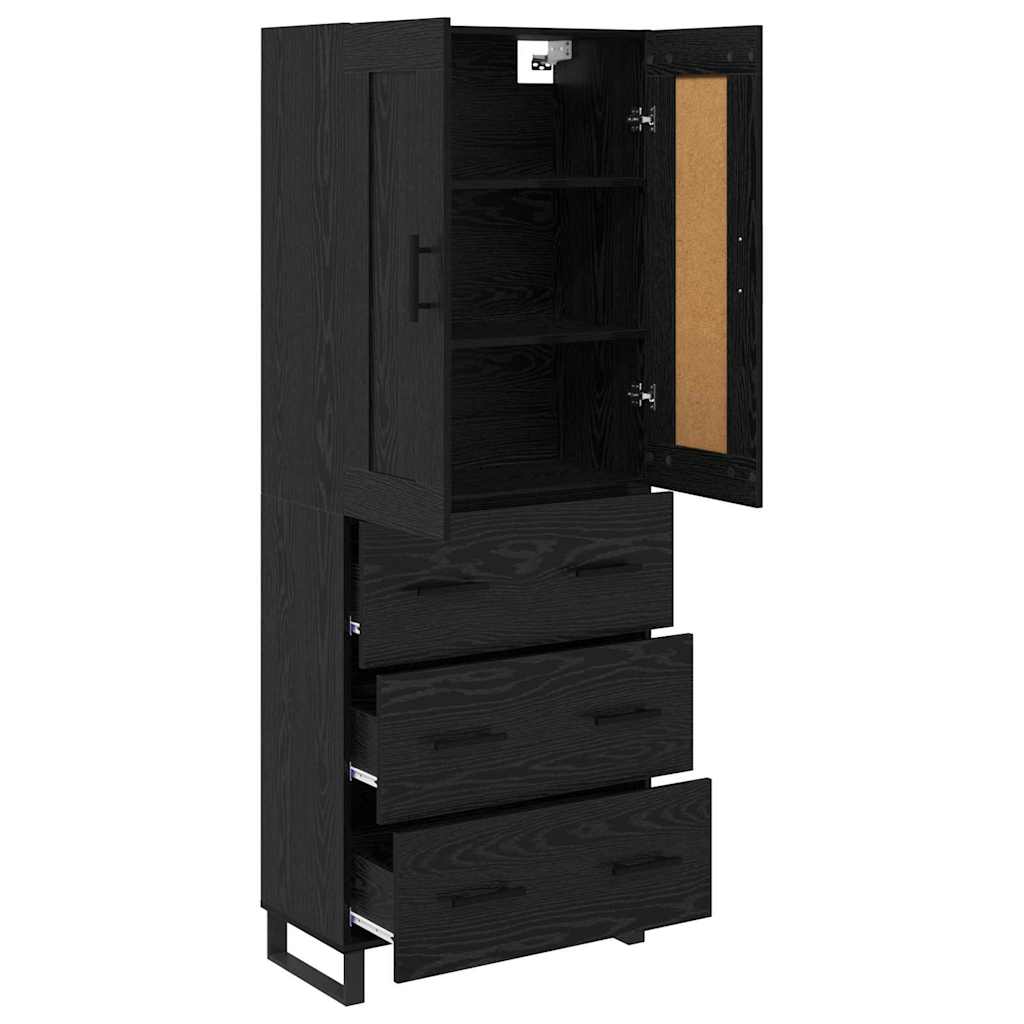 Highboard 2 stk. Sort eg 69,5 x 34 x 180 cm