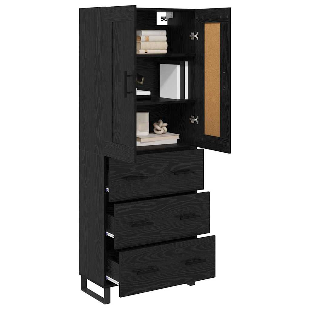 Highboard 2 stk. Sort eg 69,5 x 34 x 180 cm