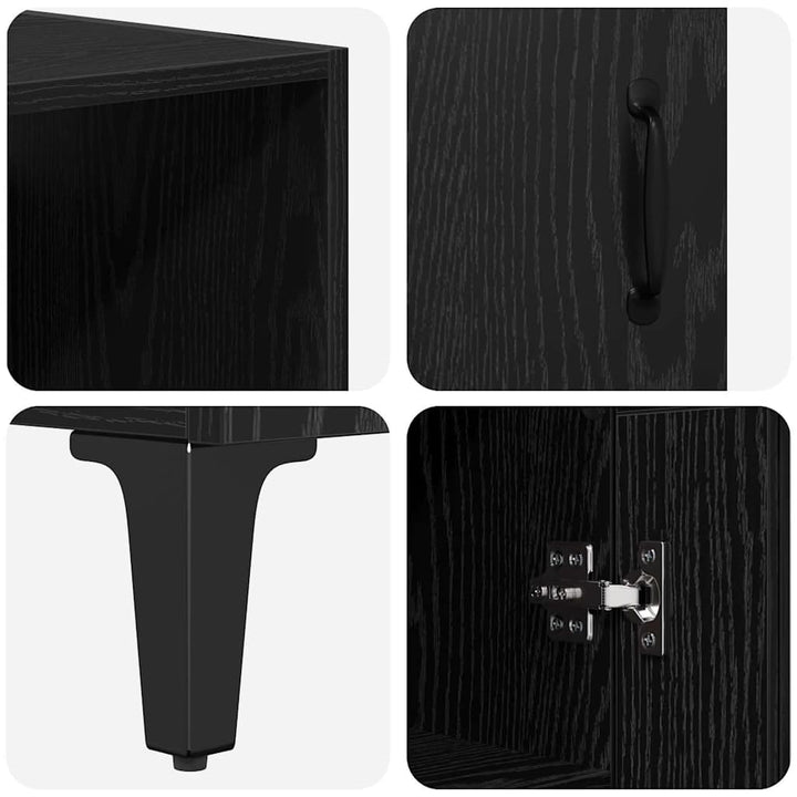 Highboard Sort eg 69,5 x 34 x 180 cm Konstrueret træ