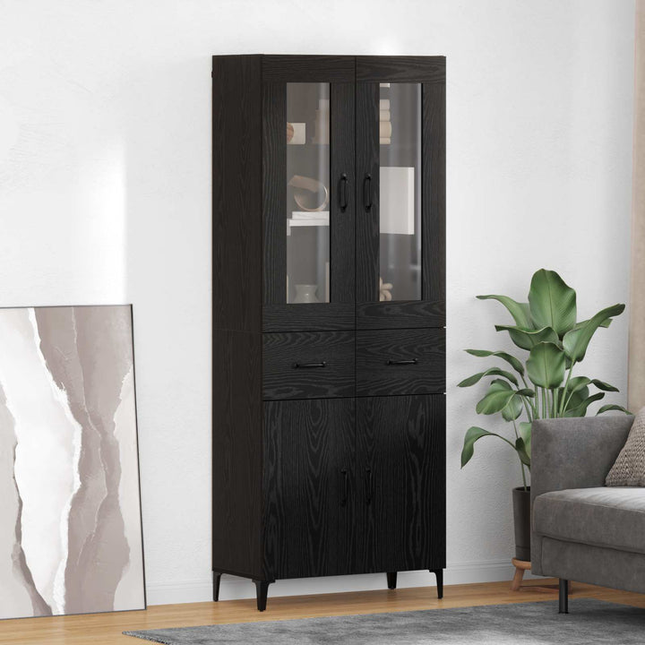 Highboard Sort eg 69,5 x 34 x 180 cm Konstrueret træ