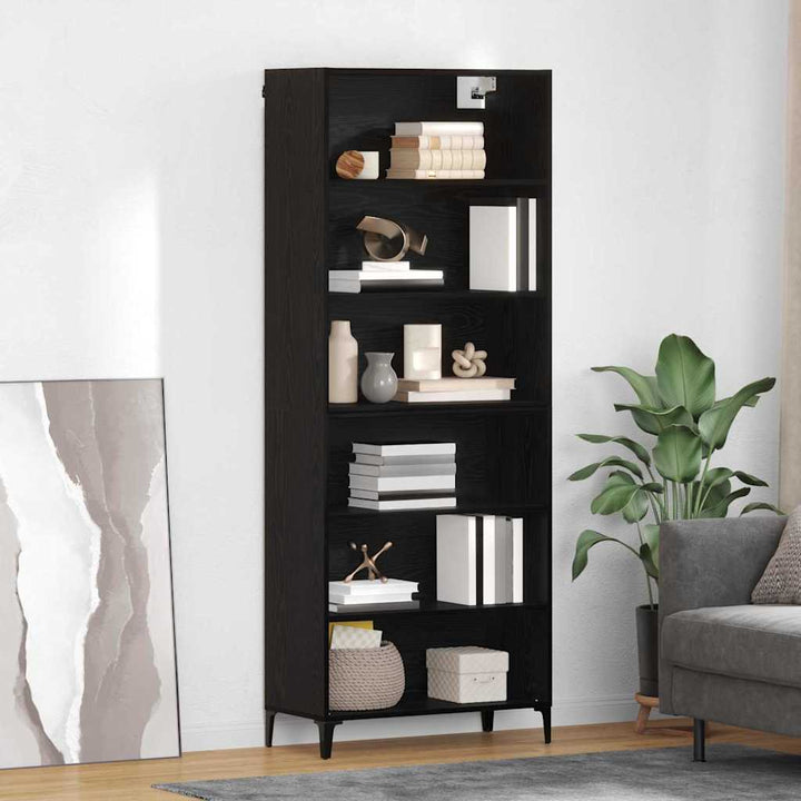 Highboard Sort eg 69,5 x 34 x 180 cm Konstrueret træ