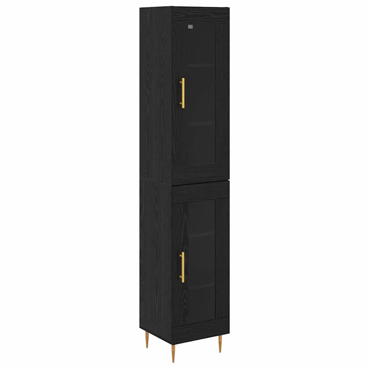 Highboard 2 pcs Sort eg Glas