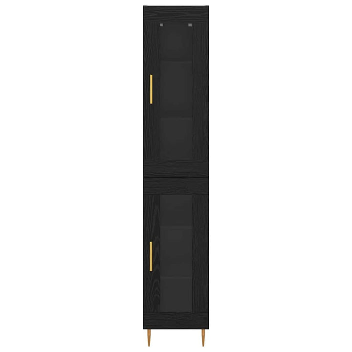 Highboard 2 pcs Sort eg Glas