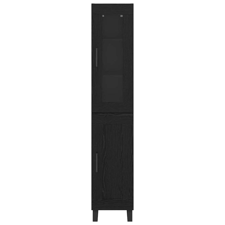 Highboard Sort eg 34,5 x 34 x 180 cm Konstrueret træ