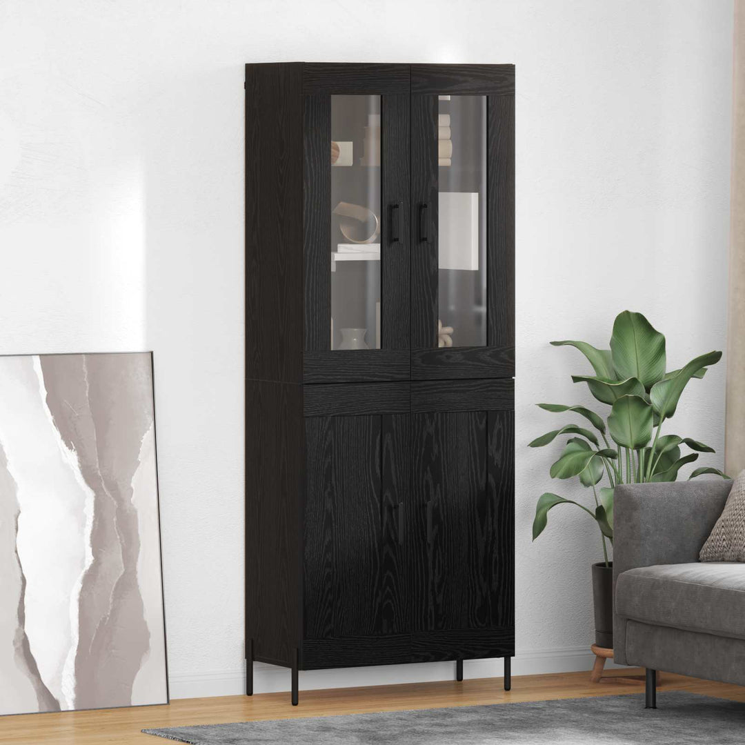 Highboard Sort eg 69,5 x 34 x 180 cm Konstrueret træ