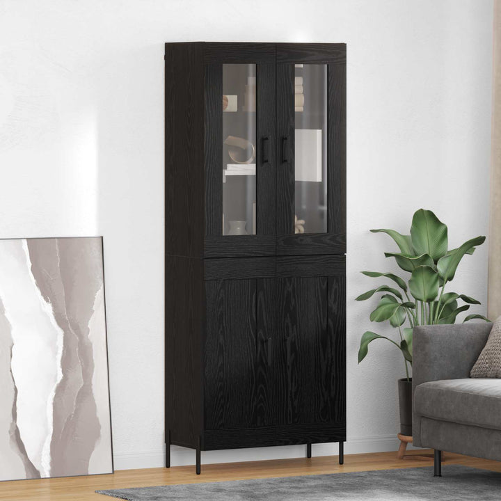 Highboard Sort eg 69,5 x 34 x 180 cm Konstrueret træ