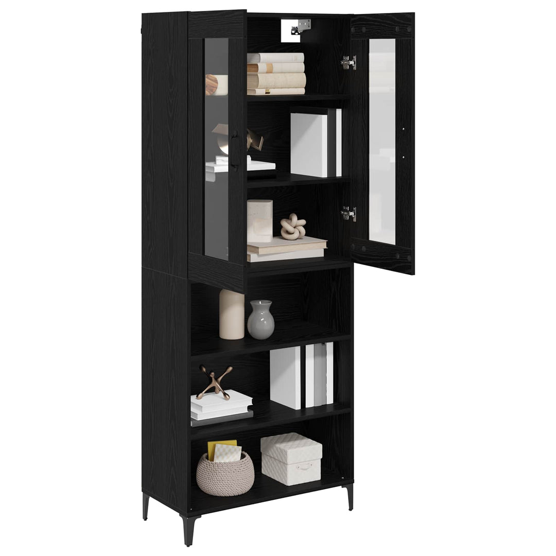 Highboard Sort eg 69,5 x 34 x 180 cm Konstrueret træ