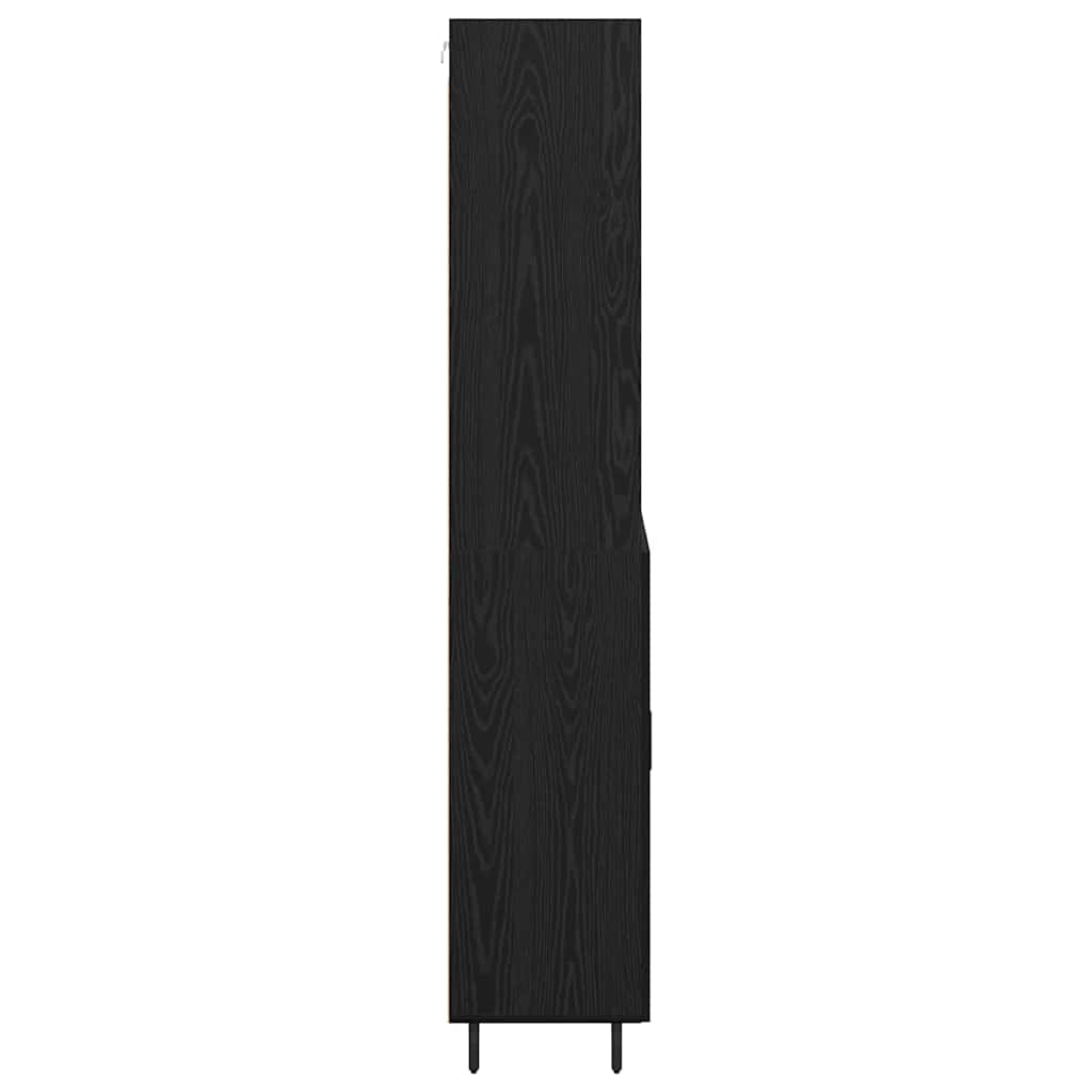 Highboard 2 stk. Sort eg 69,5 x 34 x 180 cm Konstrueret træ