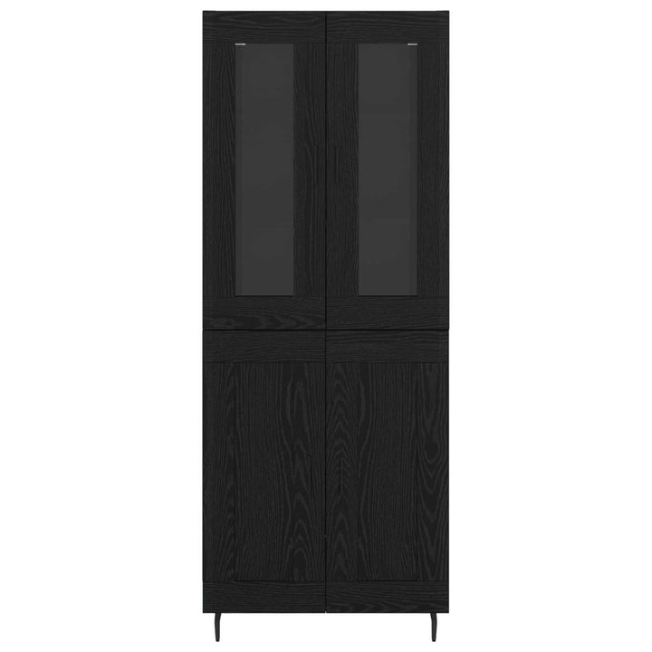 Highboard 2 pcs Sort eg Konstrueret træ