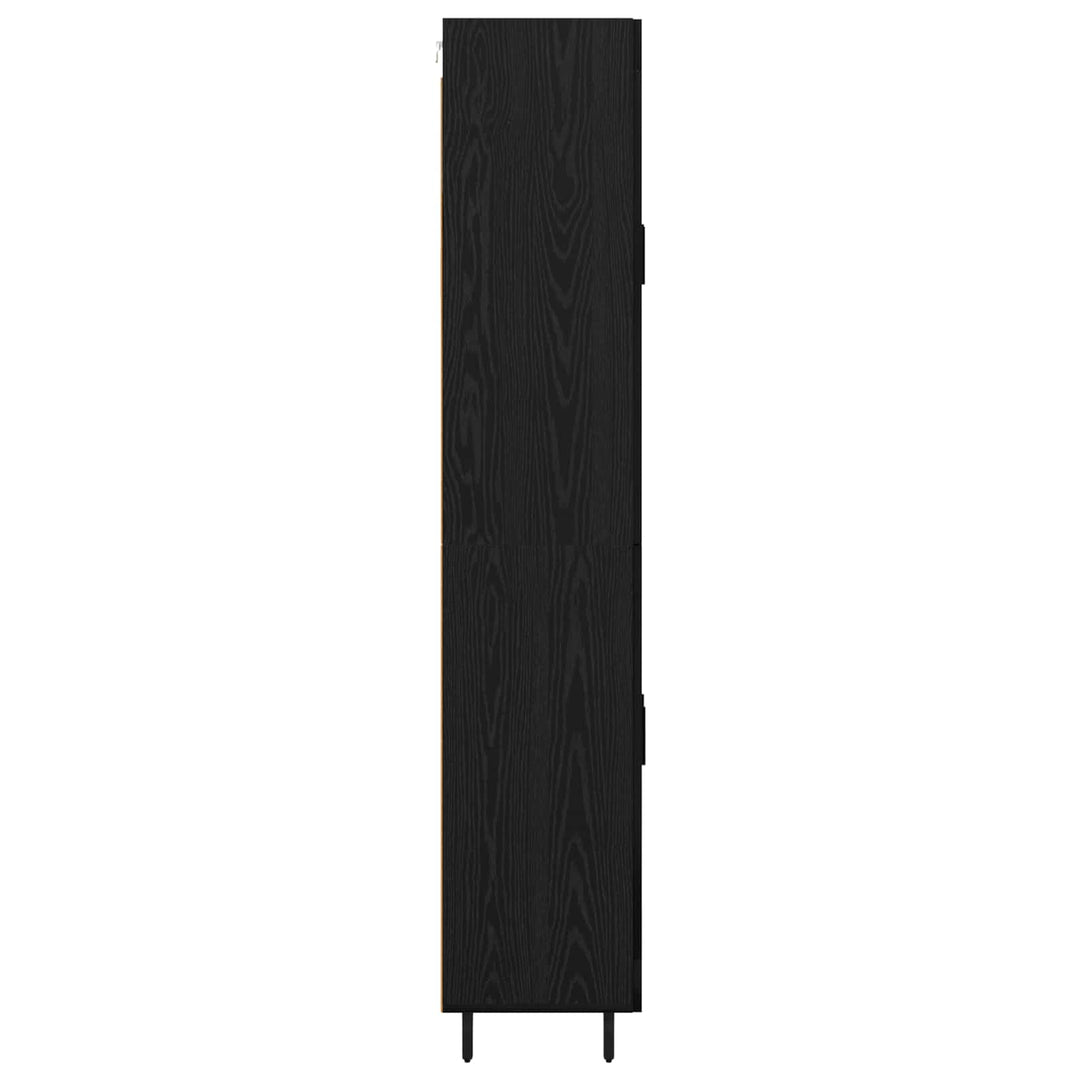 Highboard 2 pcs Sort eg Konstrueret træ