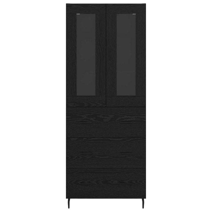 Highboard 2 stk. Sort eg 69,5 x 34 x 180 cm Konstrueret træ