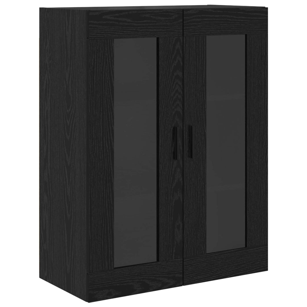 Highboard med skuffe 2 pcs Sort eg Konstrueret træ